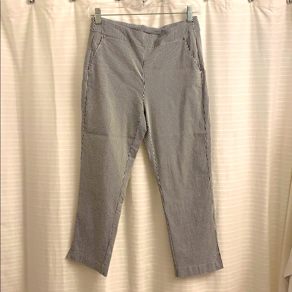TRIBAL seersucker cropped pants